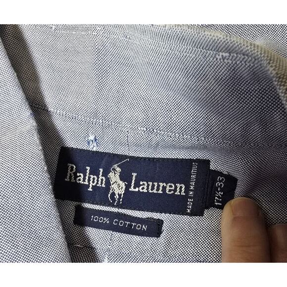 Lot of 3 Ralph Lauren Mens Long Sleeve Button Up Shirts Size 17 1/2, US XL - Picture 7 of 7